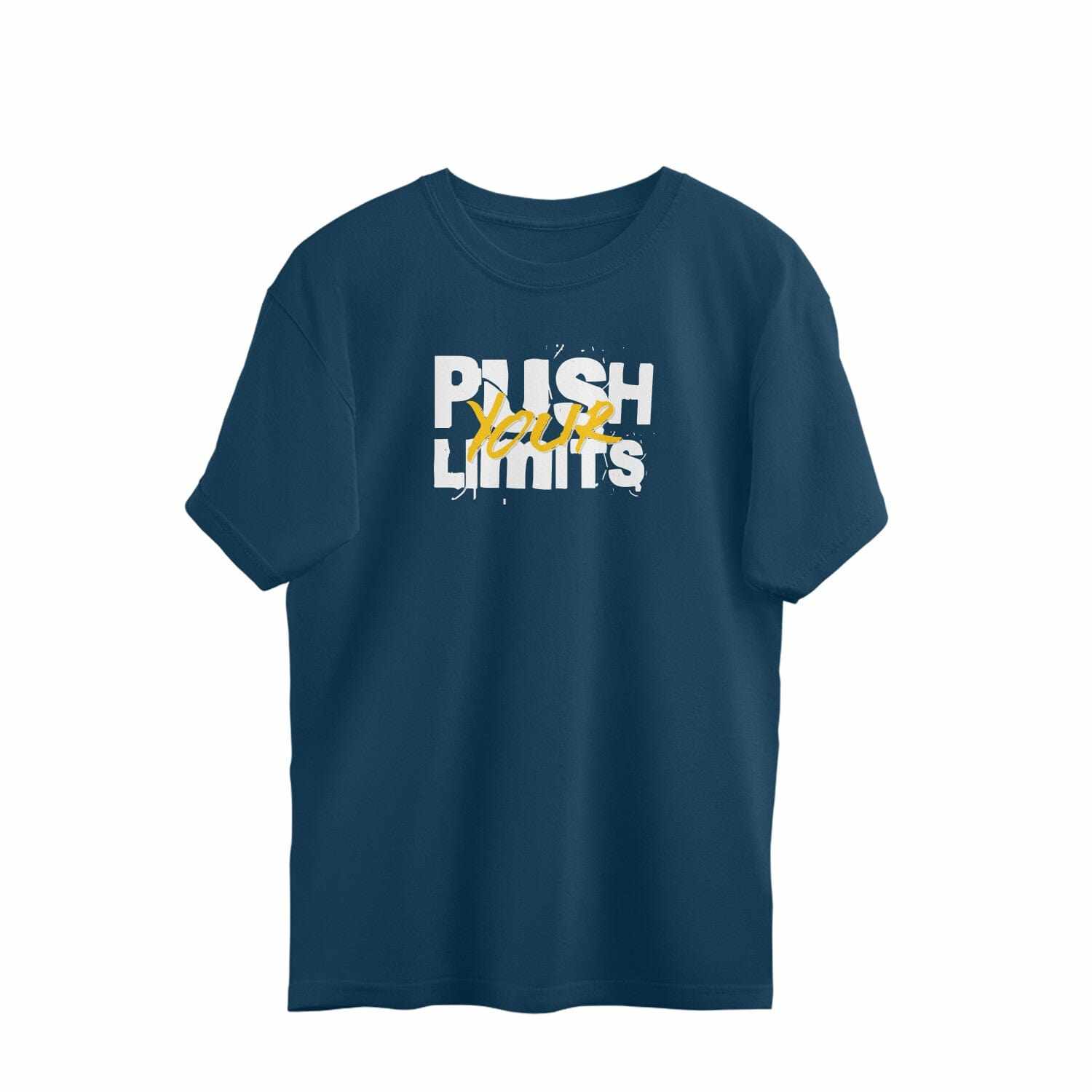 'Push Your Limits' Gym Unisex Oversized T-shirt