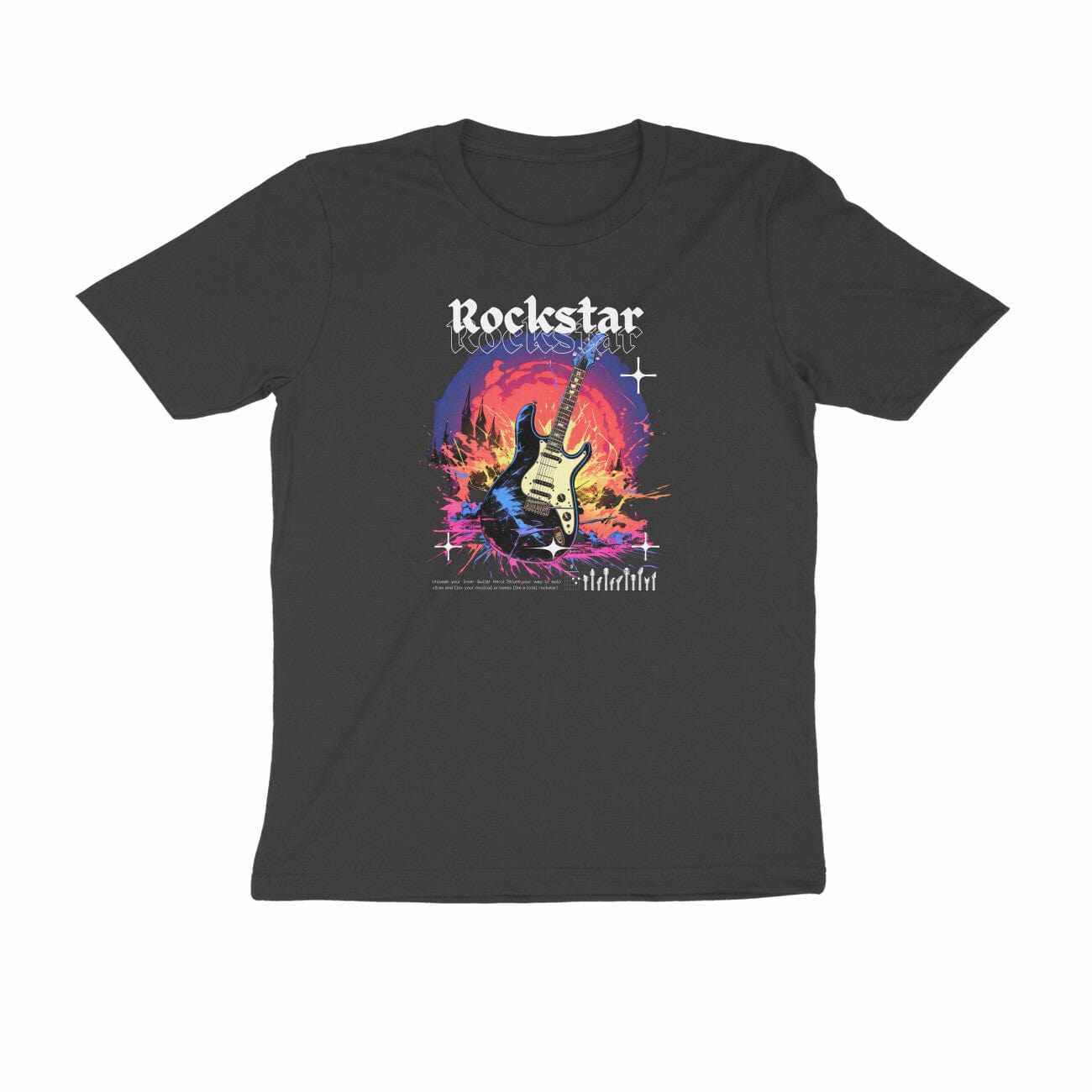 Rockstar Unisex Half Sleeve Round Neck T-shirt