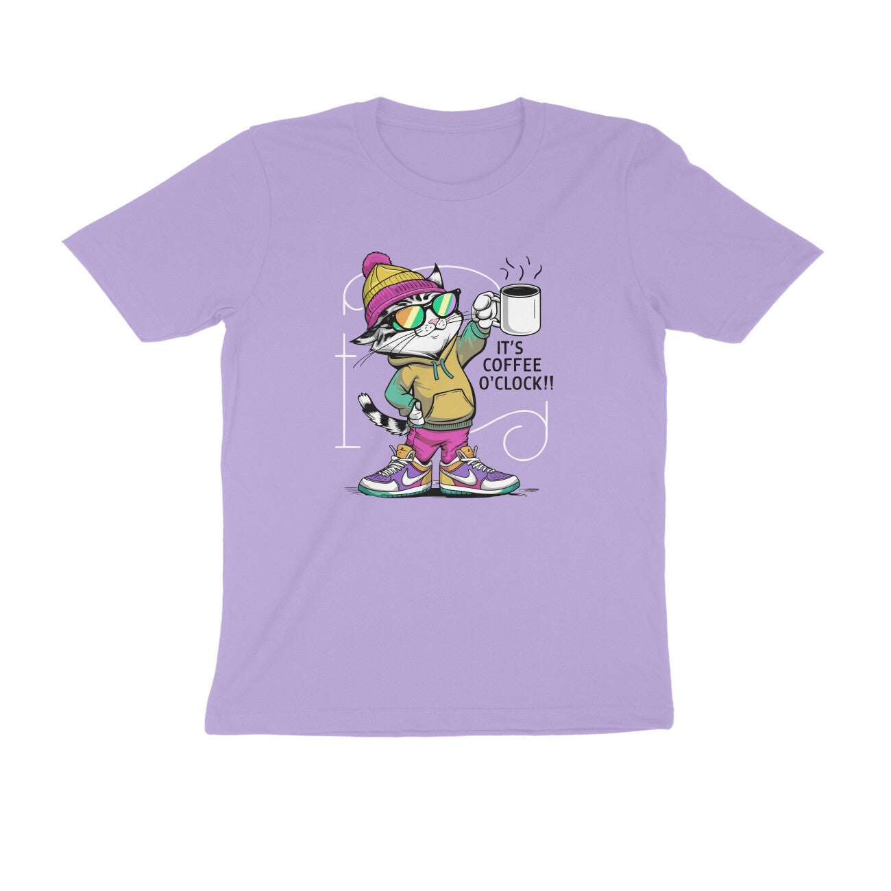Cat Print T-shirt Womens Half Sleeve