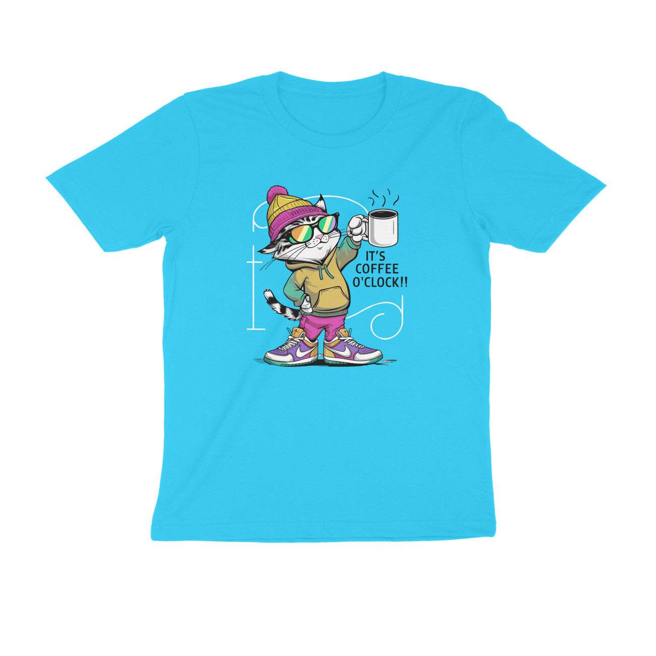 Cat Print T-shirt Womens Half Sleeve