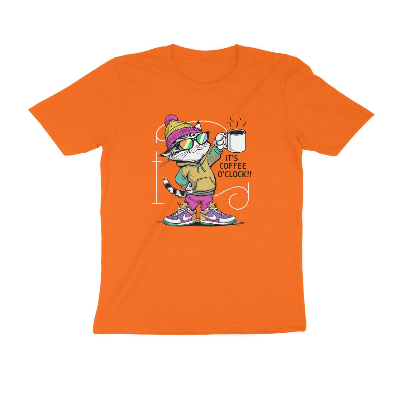 Cat Print T-shirt Womens Half Sleeve