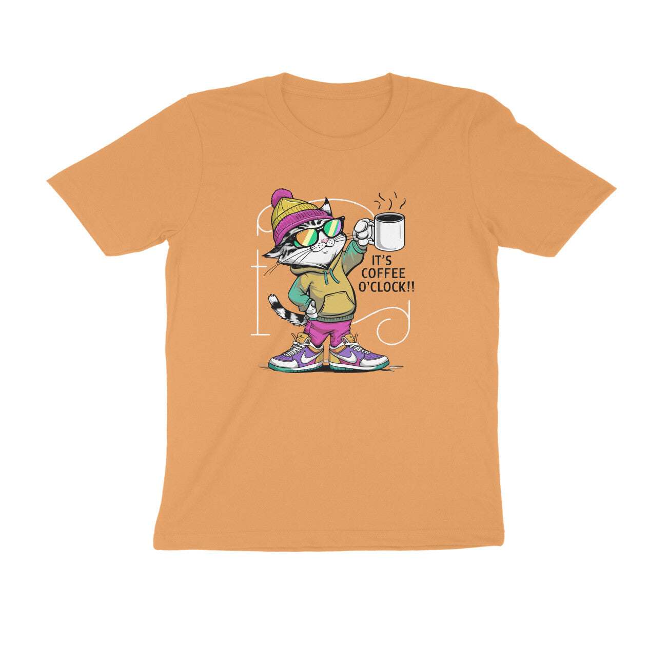 Cat Print T-shirt Womens Half Sleeve