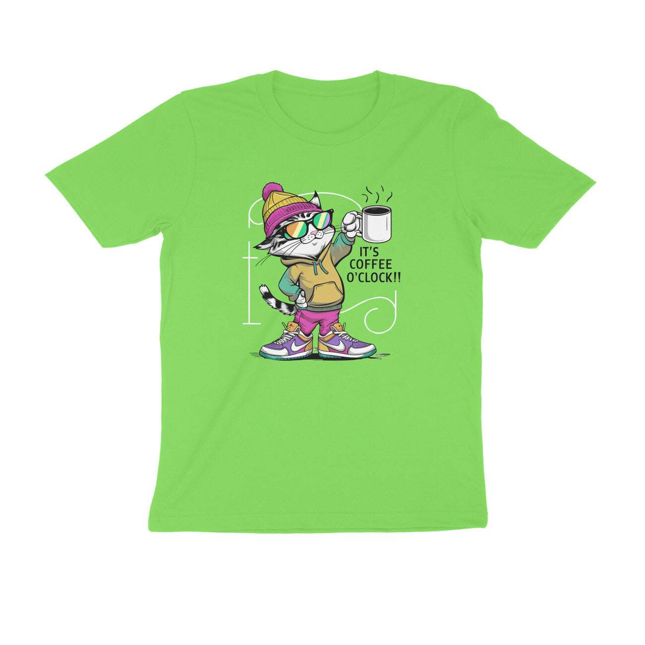 Cat Print T-shirt Womens Half Sleeve