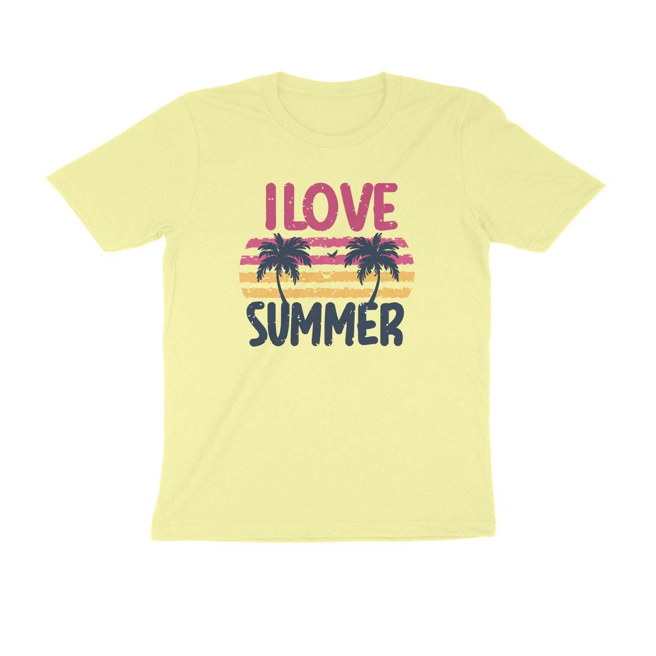 Summer T-shirt I Love Summer Round Neck Half Sleeve T-shirt