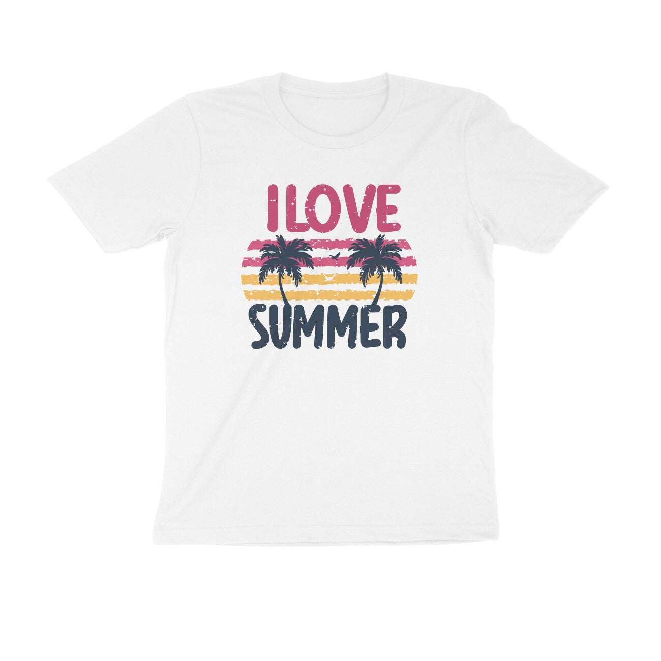 Summer T-shirt I Love Summer Round Neck Half Sleeve T-shirt