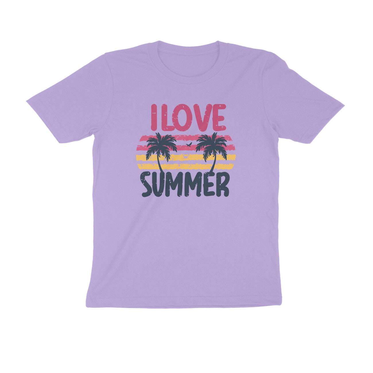 Summer T-shirt I Love Summer Round Neck Half Sleeve T-shirt