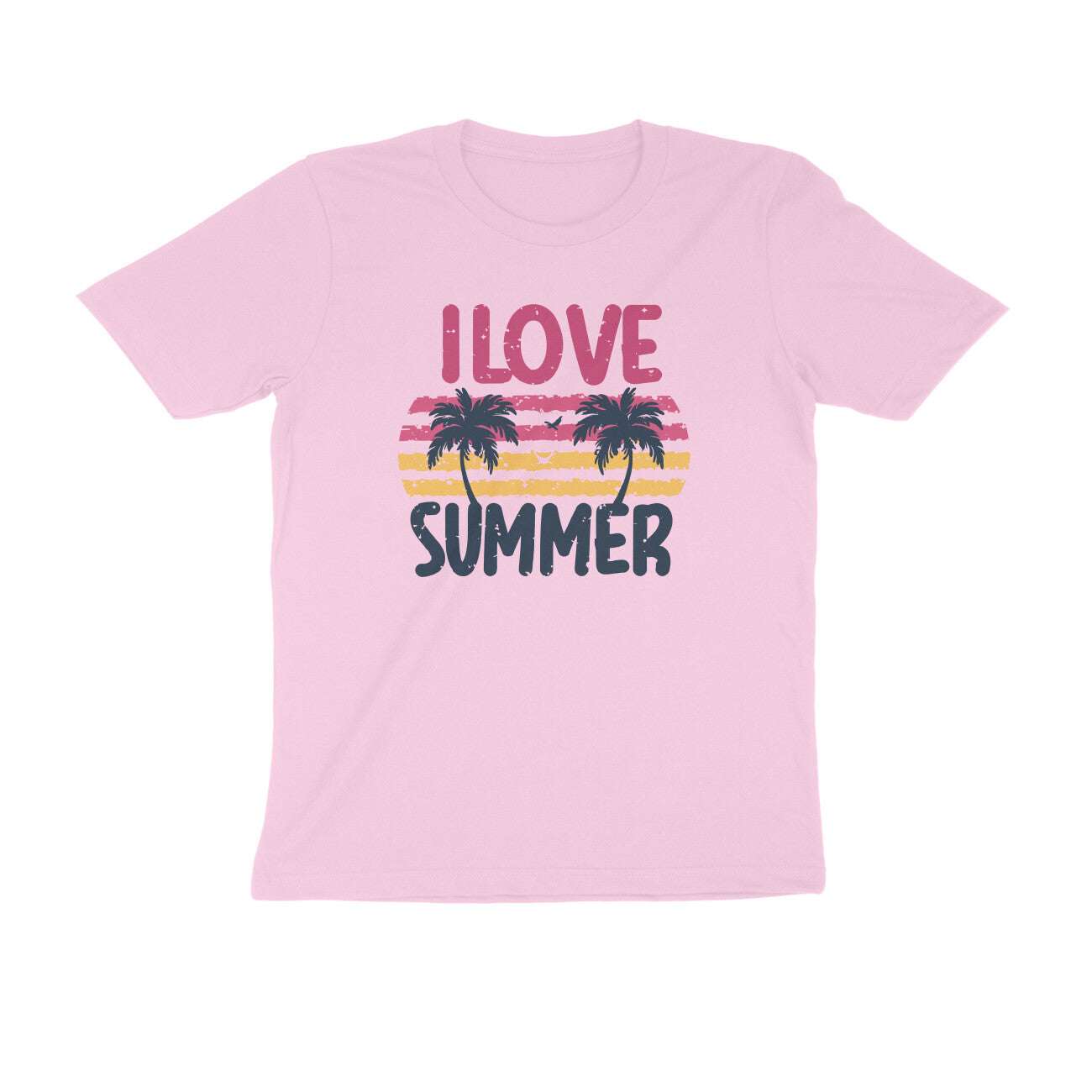 Summer T-shirt I Love Summer Round Neck Half Sleeve T-shirt