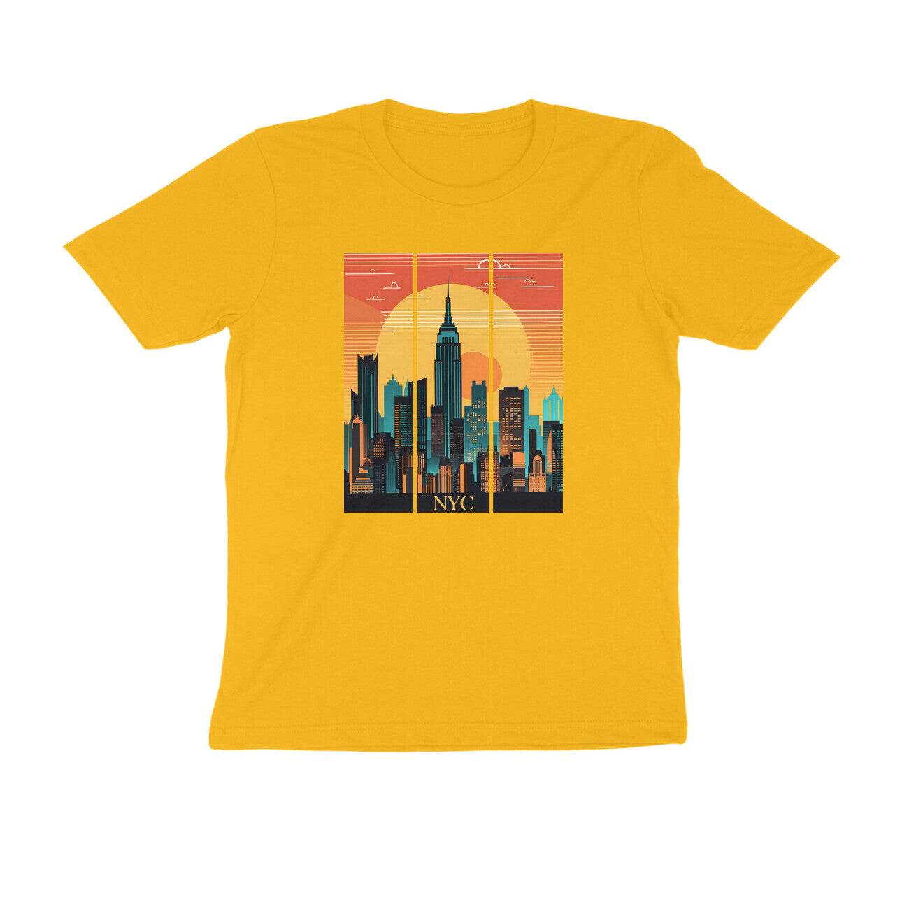Round Neck T-shirt New York City Half Sleeve For Men and Women