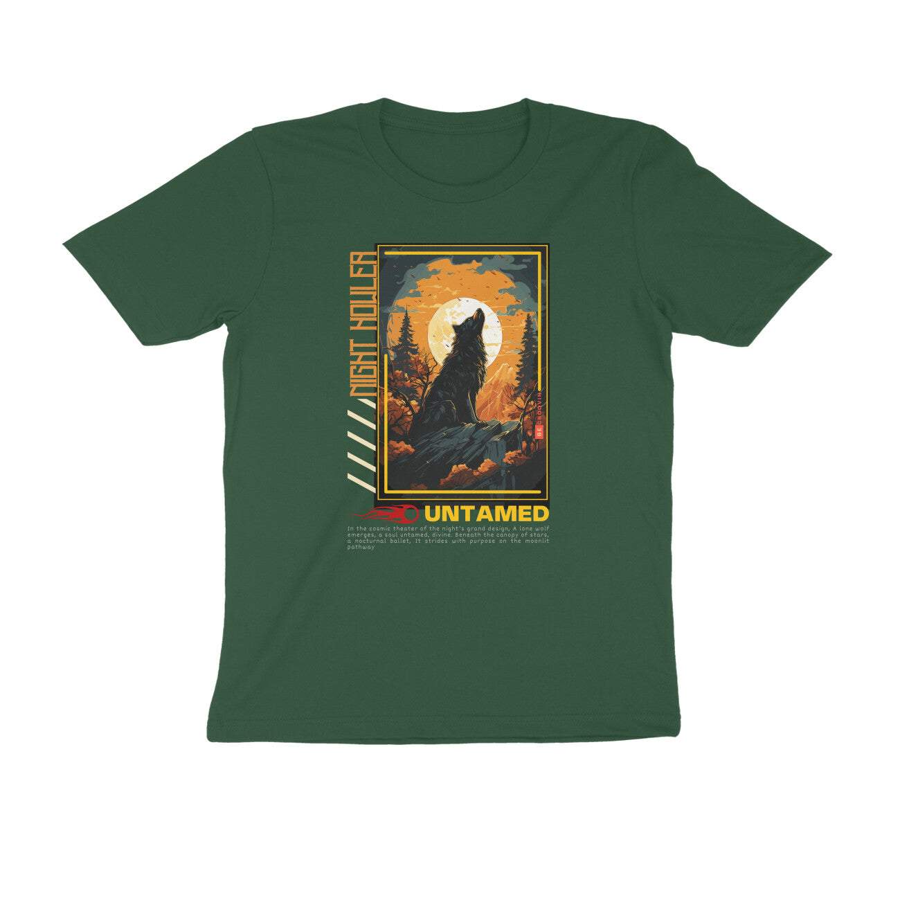 Half Sleeve T-shirt Night Howler Unisex Round Neck T-shirt 